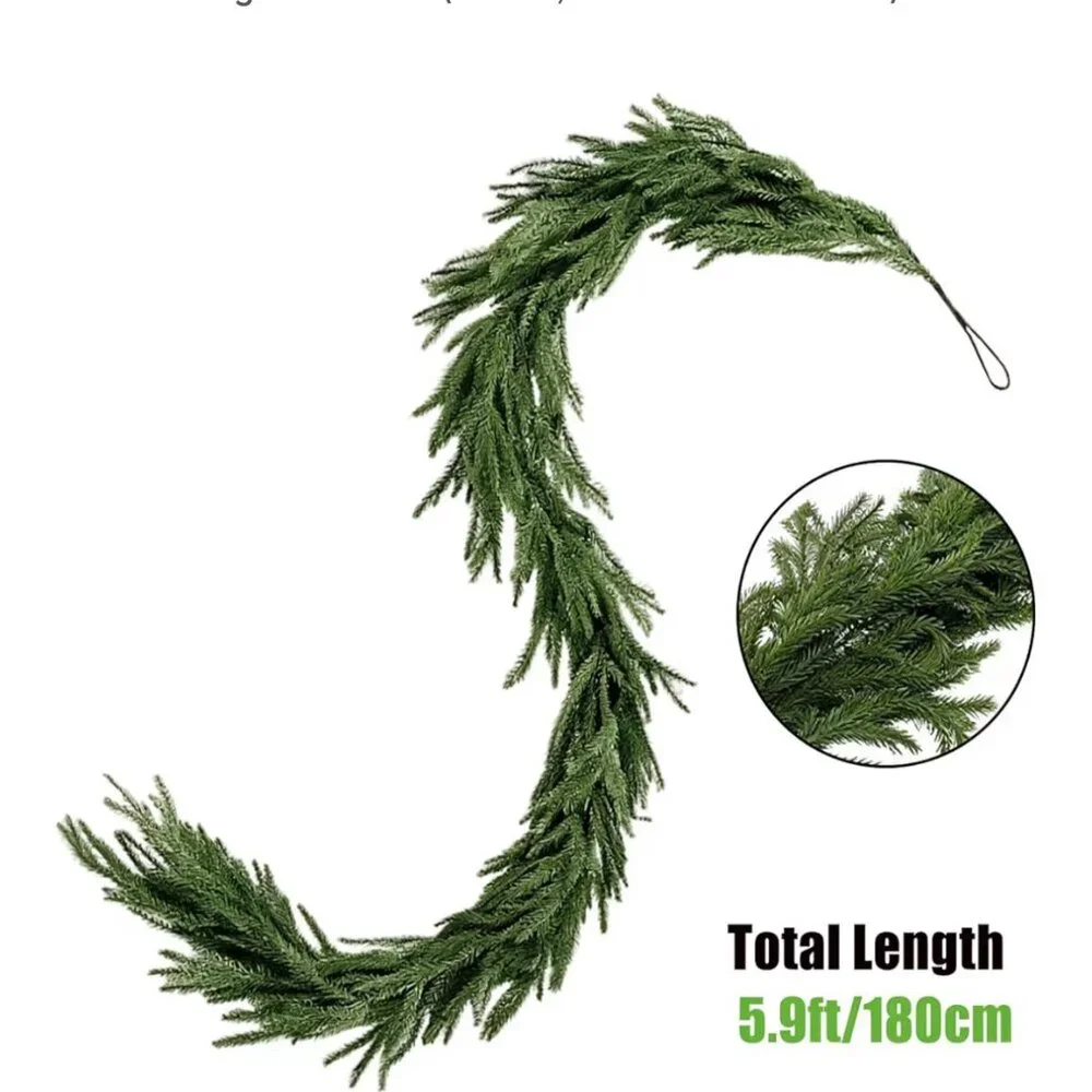 Artificial Norfolk Pine Garland (5.9Ft) NEW